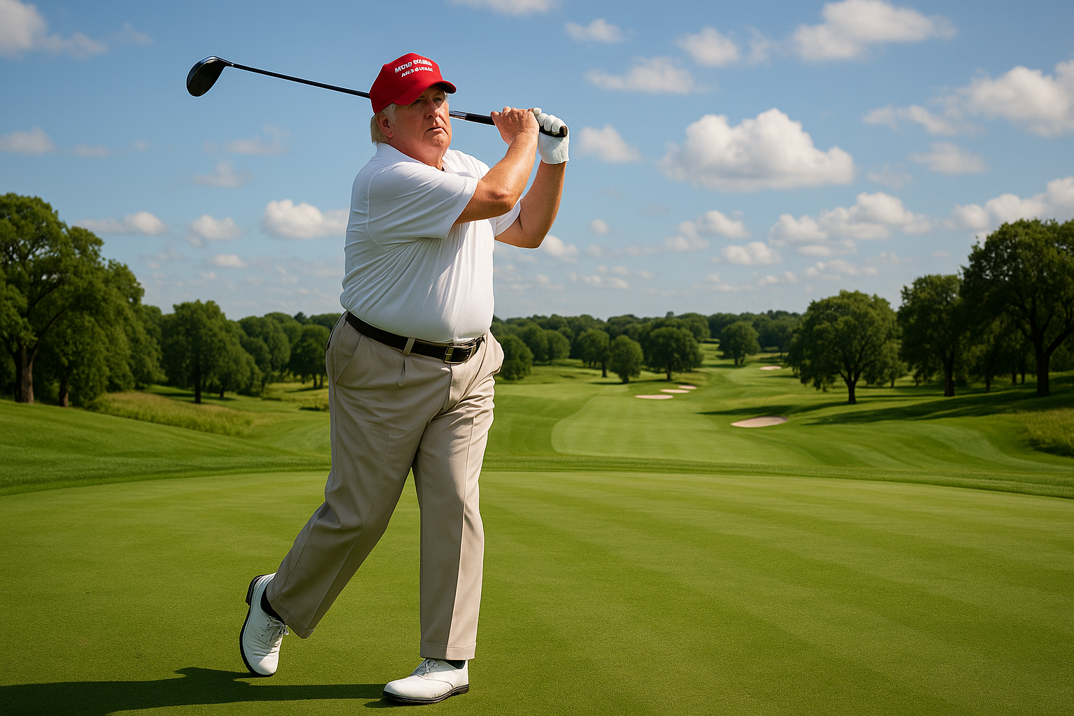 donald trump golfing